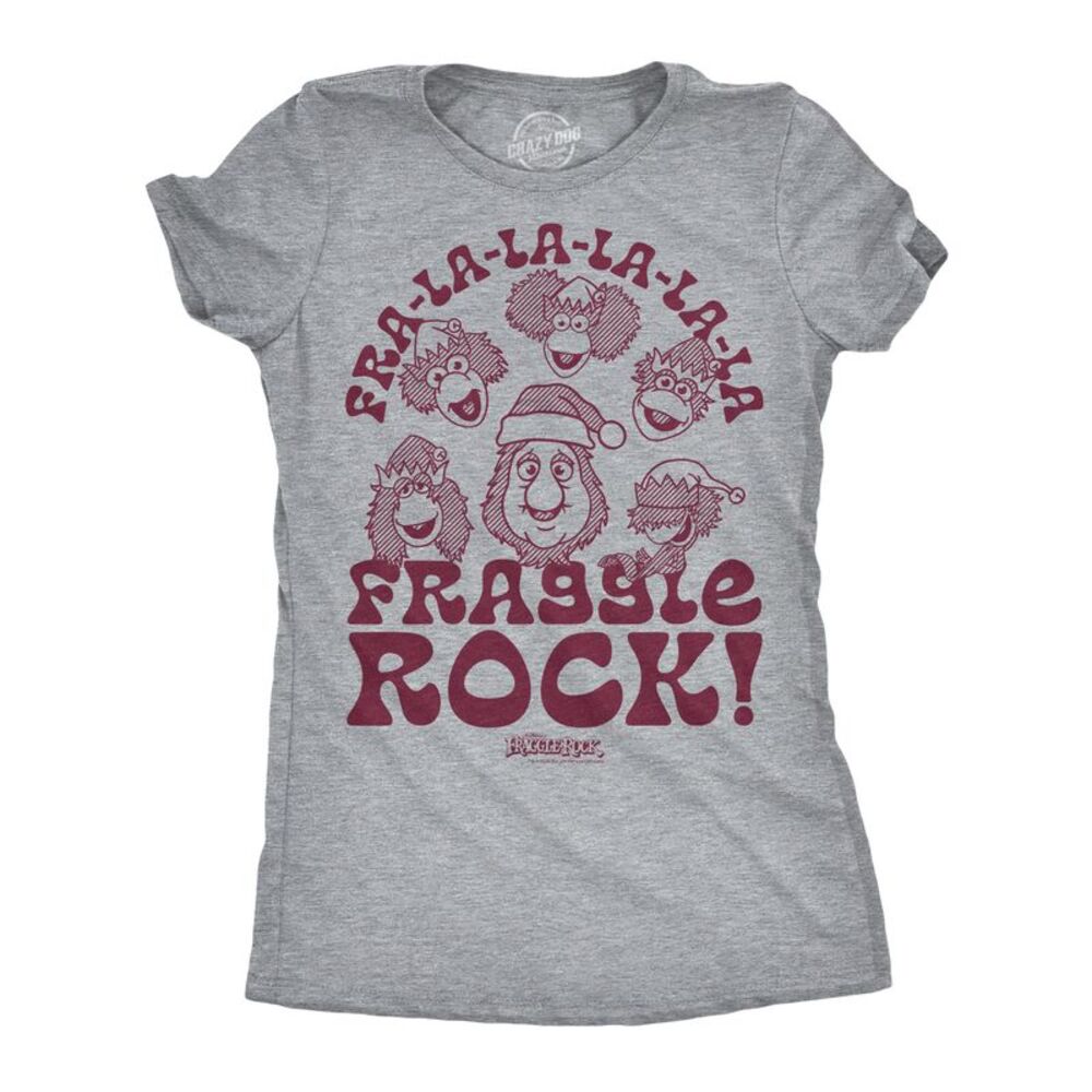 Womens T Shirt Fra La La La Christmas Jim Hensons Fraggle Rock Tee